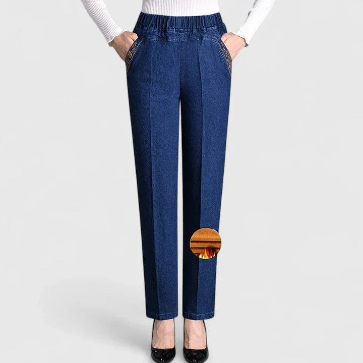 Lavisa - Comfortable High Waist Straight Leg Pants for Women