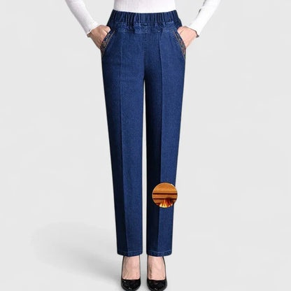 Lavisa - Comfortable High Waist Straight Leg Pants for Women