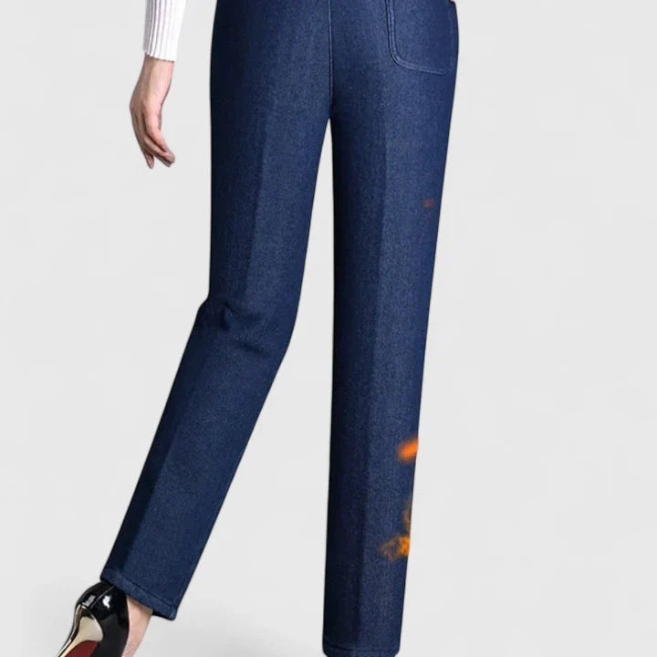 Lavisa - Comfortable High Waist Straight Leg Pants for Women