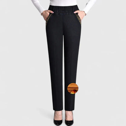 Lavisa - Sophisticated Straight Leg Pants with Pockets