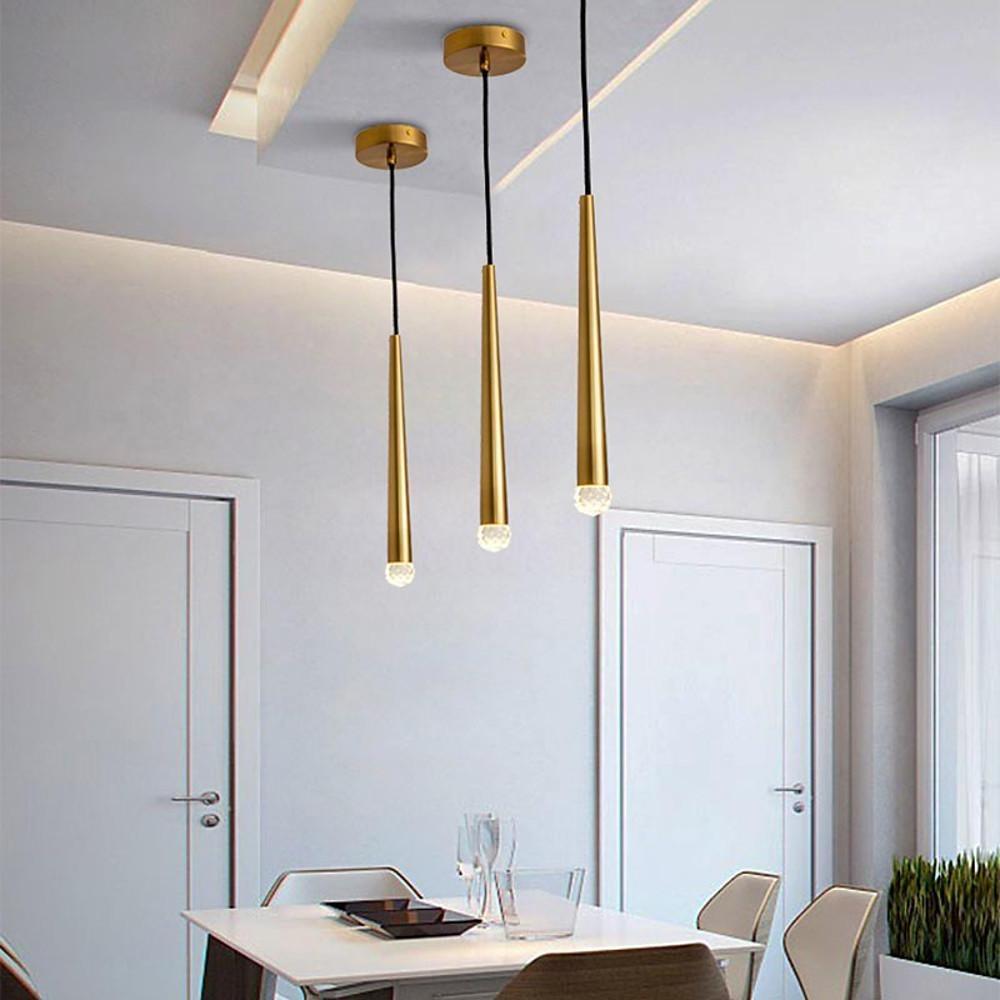 Lavisa - Slim Crystal Cylinder Pendant Light