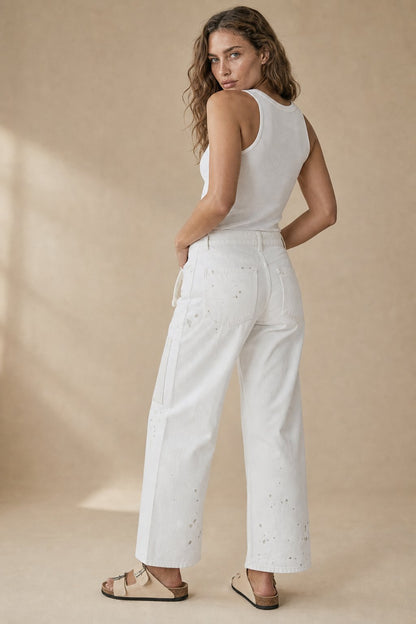 Lavisa - Relaxed Drawstring Cotton Utility Jeans