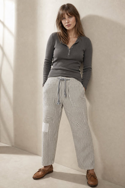Lavisa - The Cove Striped Drawstring Pants