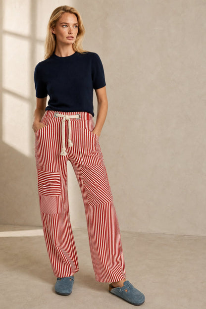 Lavisa - The Cove Striped Drawstring Pants