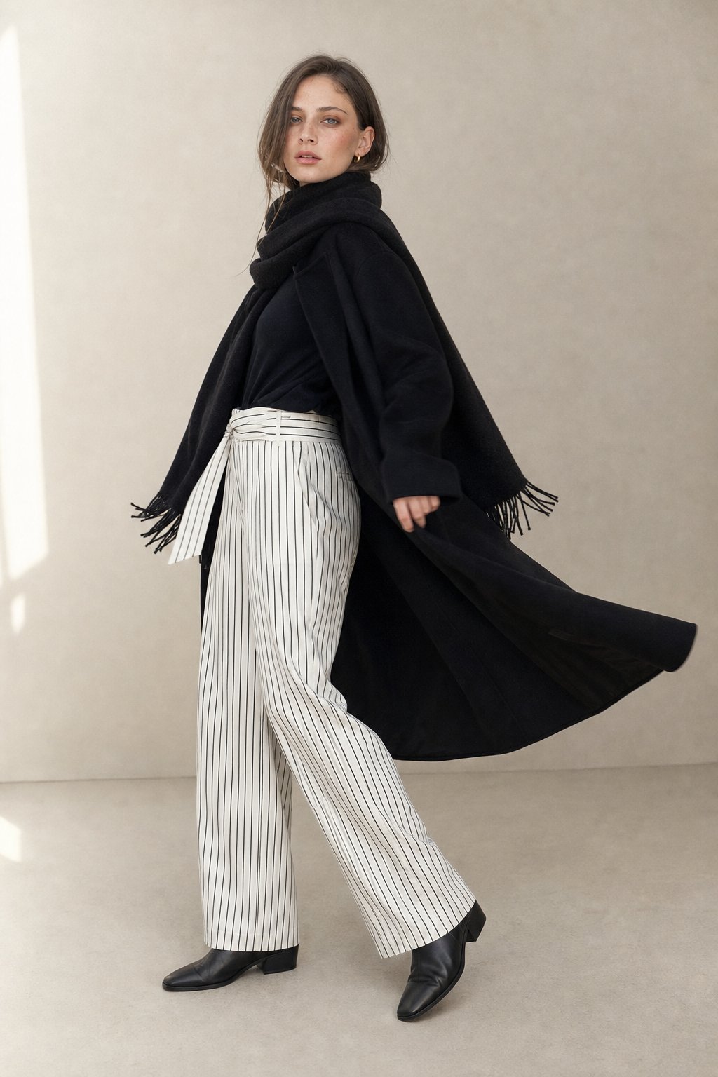 Lavisa - Everyday Wrap Front Cotton Wide Leg Pants