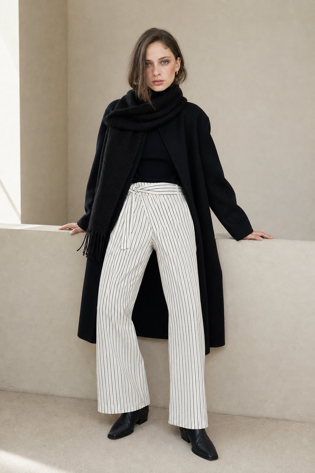 Lavisa - Everyday Wrap Front Cotton Wide Leg Pants