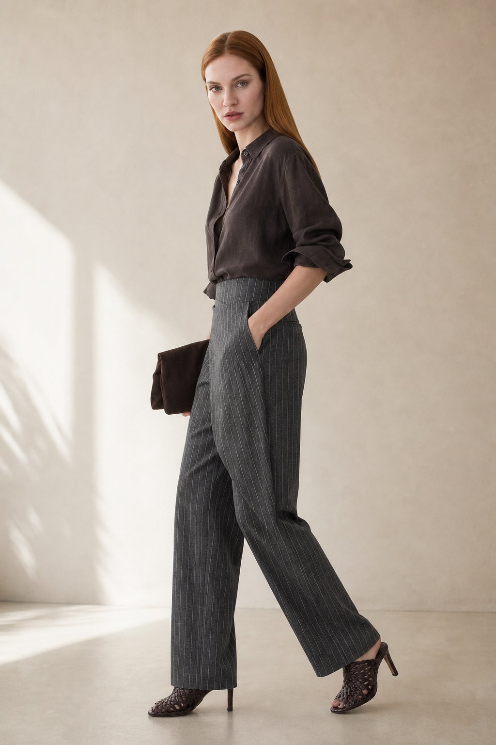 Lavisa - Everyday Wrap Front Cotton Wide Leg Pants