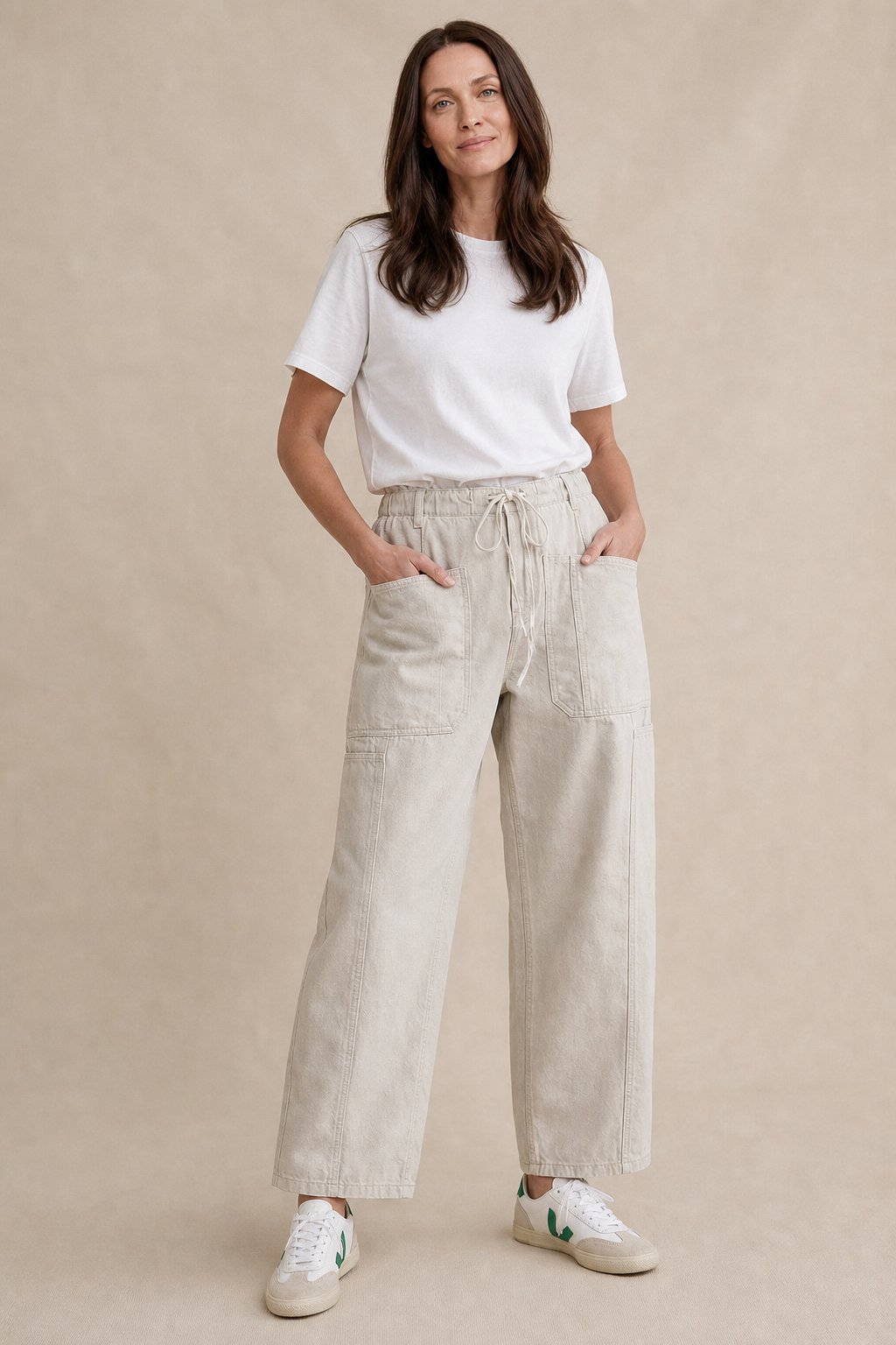 Lavisa - Relaxed Pull-On Cotton Denim Jeans