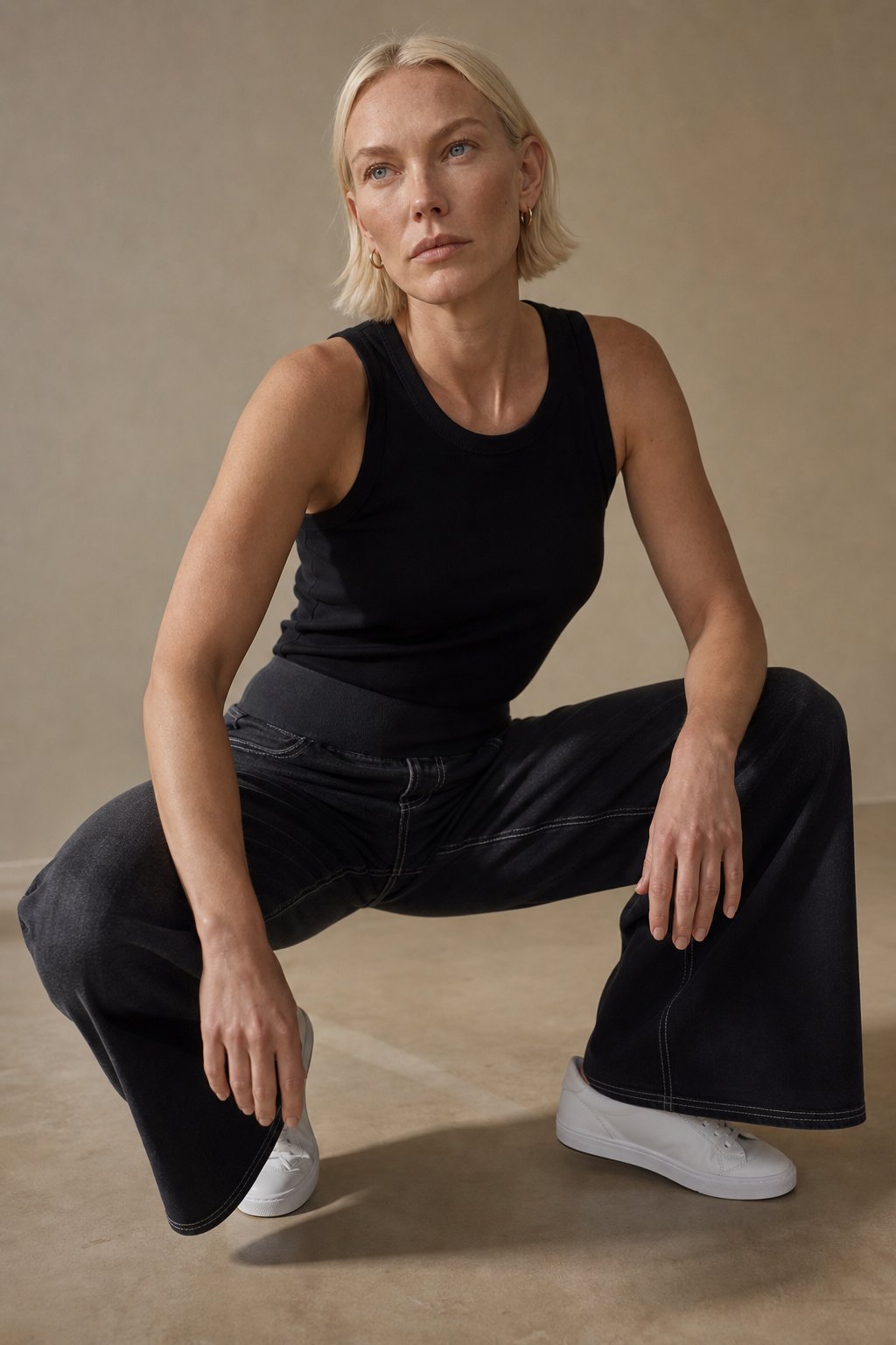 Lavisa - Pull On High Waisted Wide Leg Jeans
