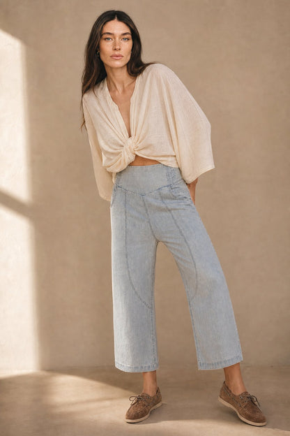 Lavisa - Womens Wide Leg Denim Harem Pants