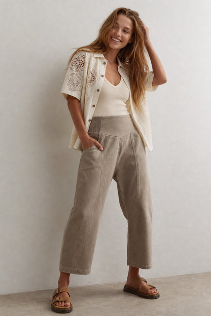 Lavisa - Womens Wide Leg Denim Harem Pants
