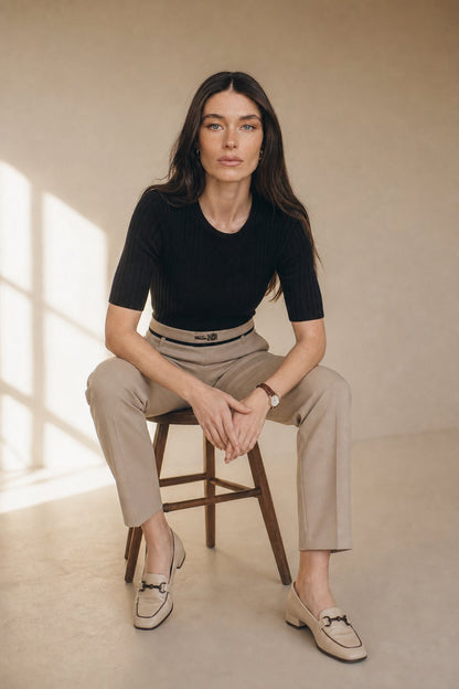 Lavisa - Verona Straight Leg Cropped Trousers