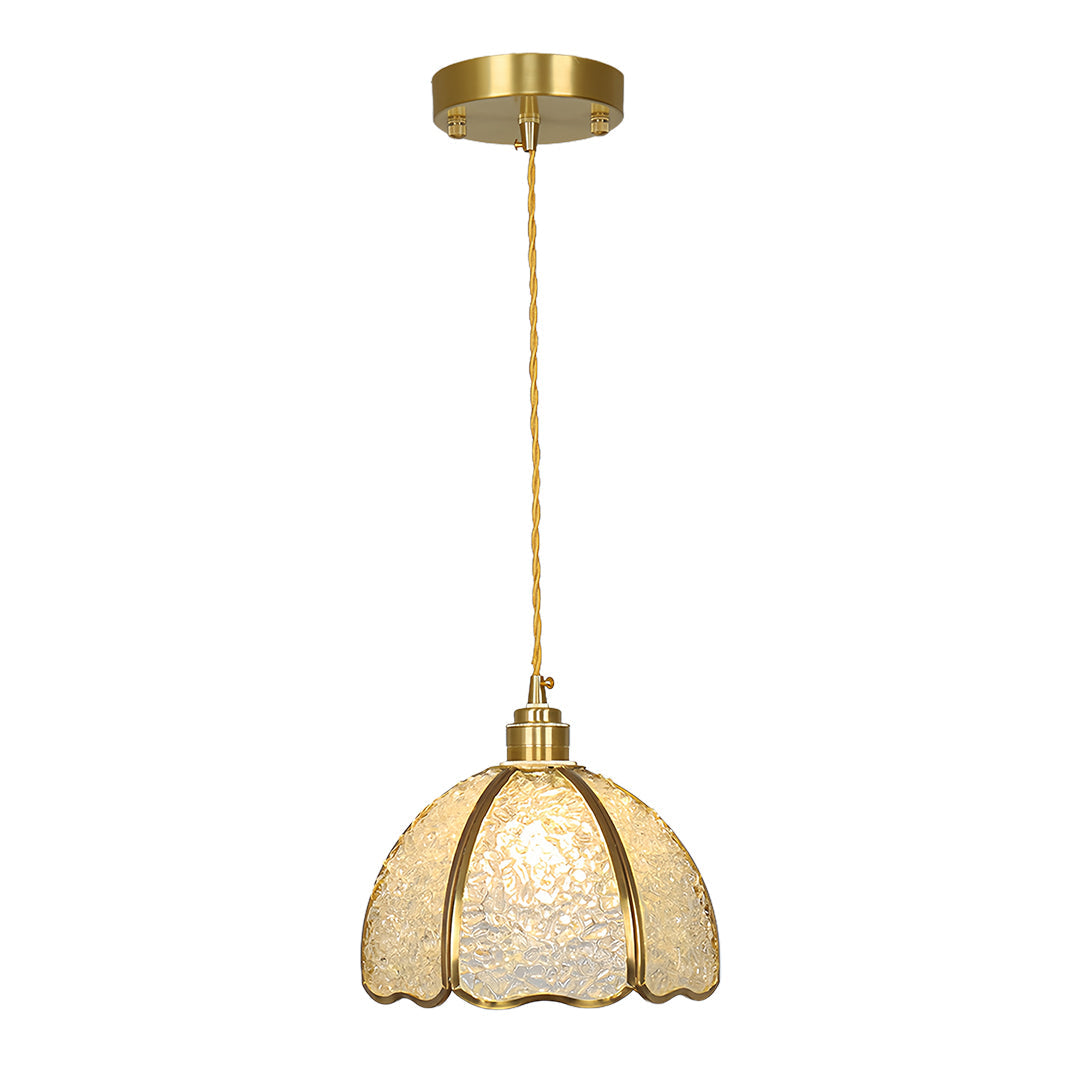 Lavisa - Small Crystal Dome Pendant Light Dimmable Copper Fixture