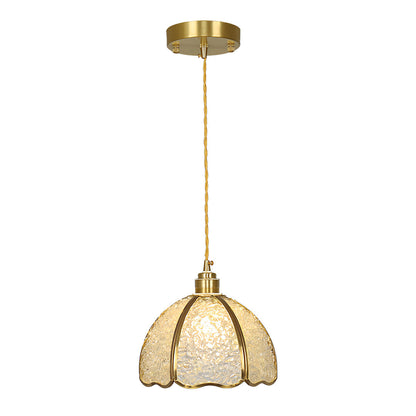 Lavisa - Small Crystal Dome Pendant Light Dimmable Copper Fixture