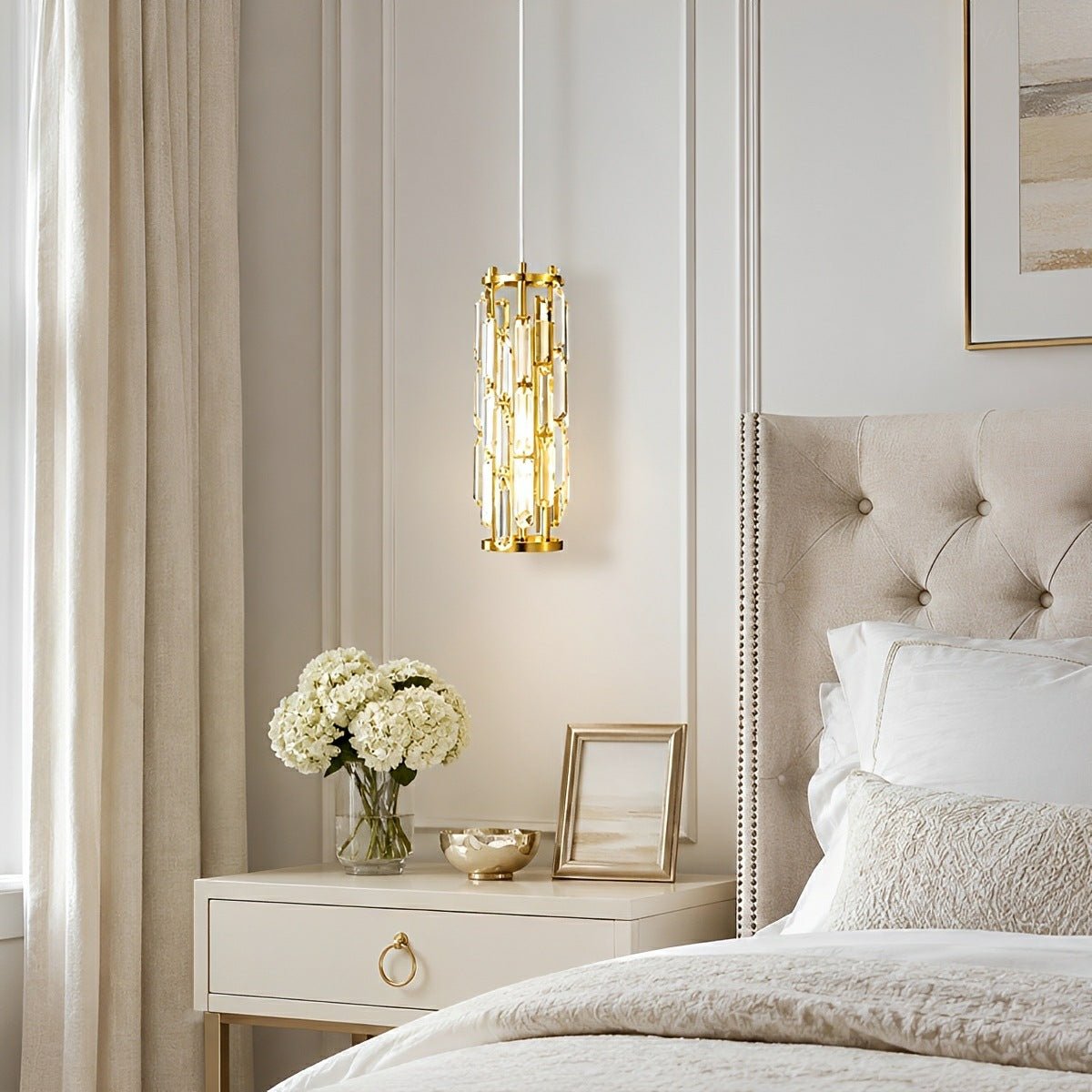 Lavisa - Vintage Industrial Crystal Glass Pendant Light Ceiling Light