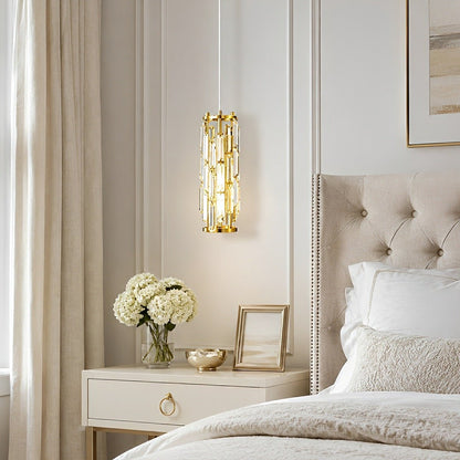 Lavisa - Vintage Industrial Crystal Glass Pendant Light Ceiling Light