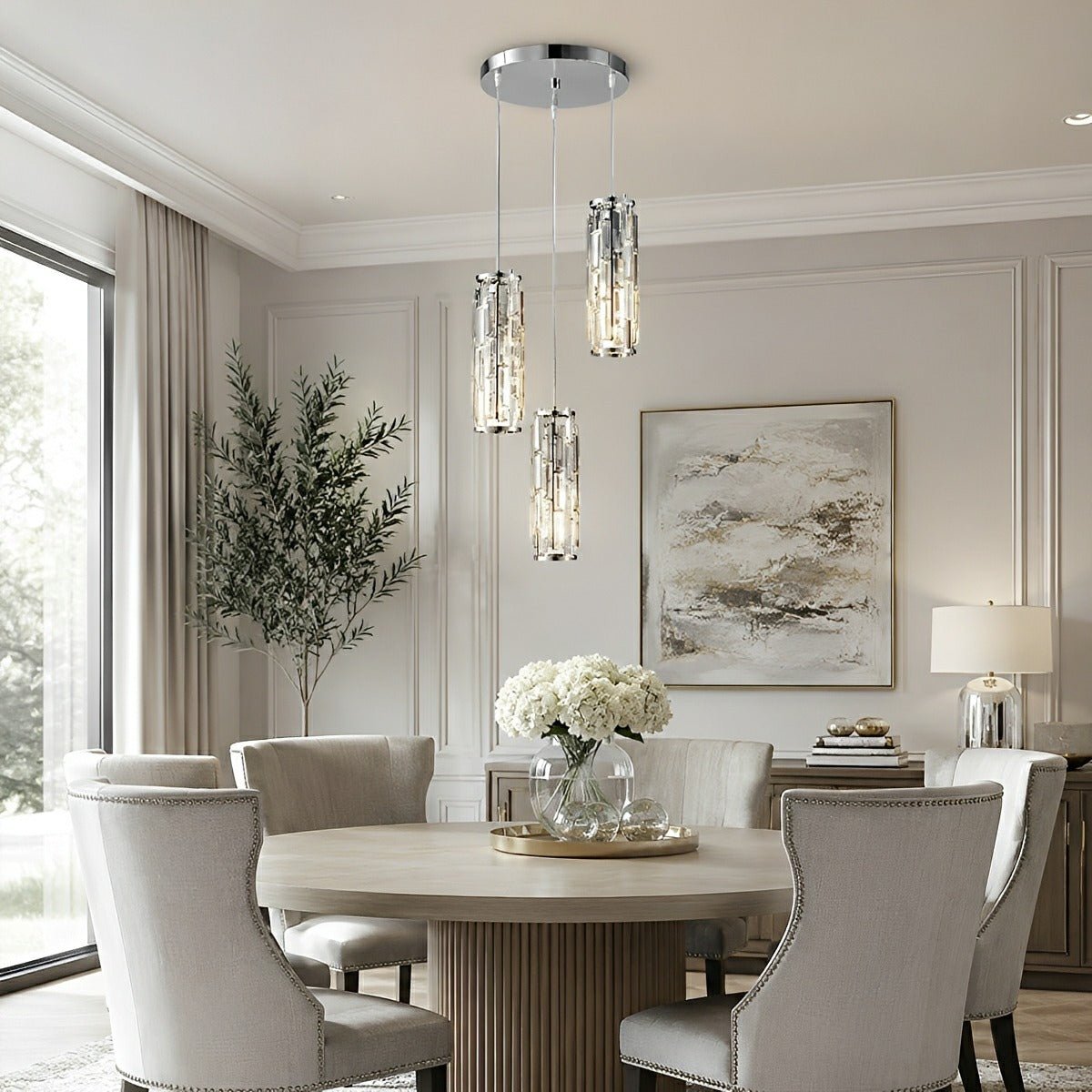 Lavisa - Vintage Industrial Crystal Glass Pendant Light Ceiling Light