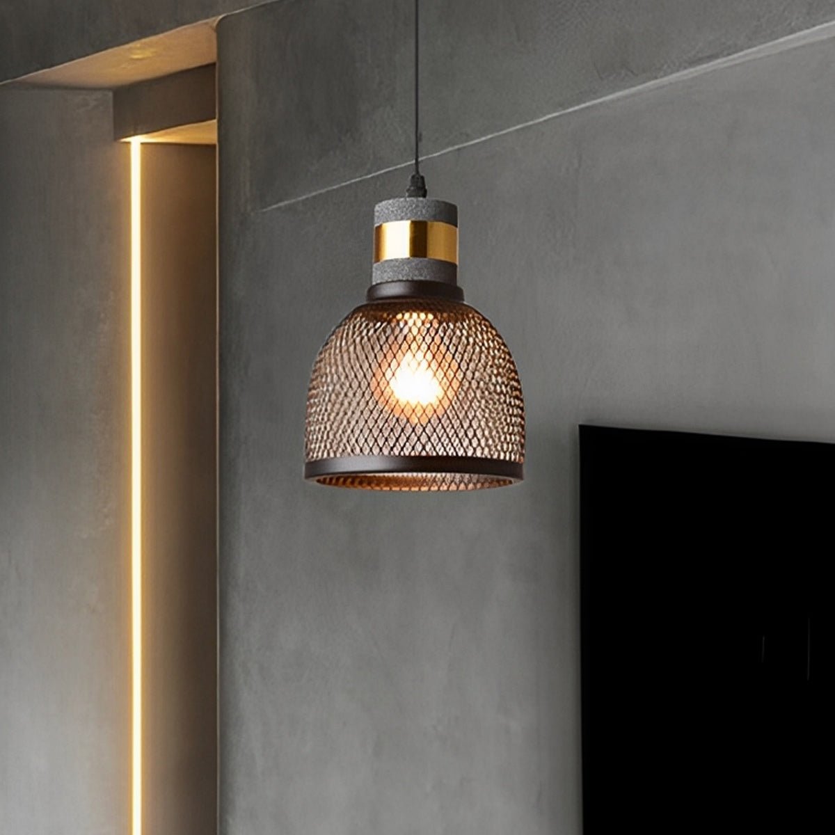 Lavisa - Vintage Industrial Iron Mesh Pendant Light