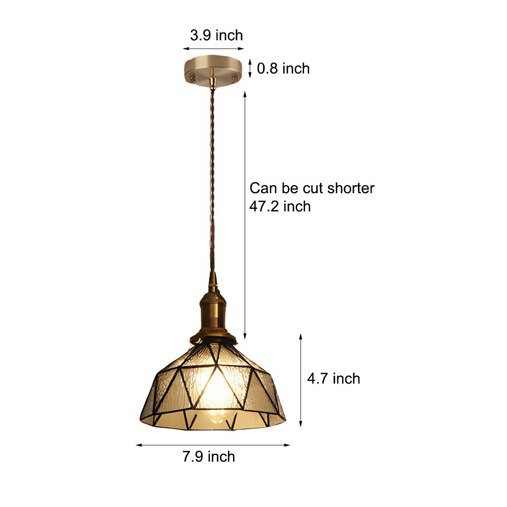 Lavisa - Vintage Stained Glass Pendant Light