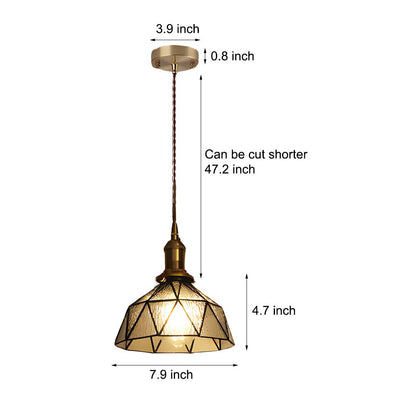 Lavisa - Vintage Stained Glass Pendant Light