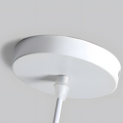 Lavisa - White Cone Pendant Light with Wood Top