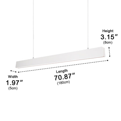 Lavisa - White Modern Minimalist Linear LED Office Pendant Light