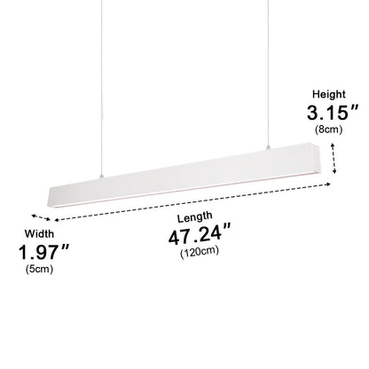Lavisa - White Modern Minimalist Linear LED Office Pendant Light