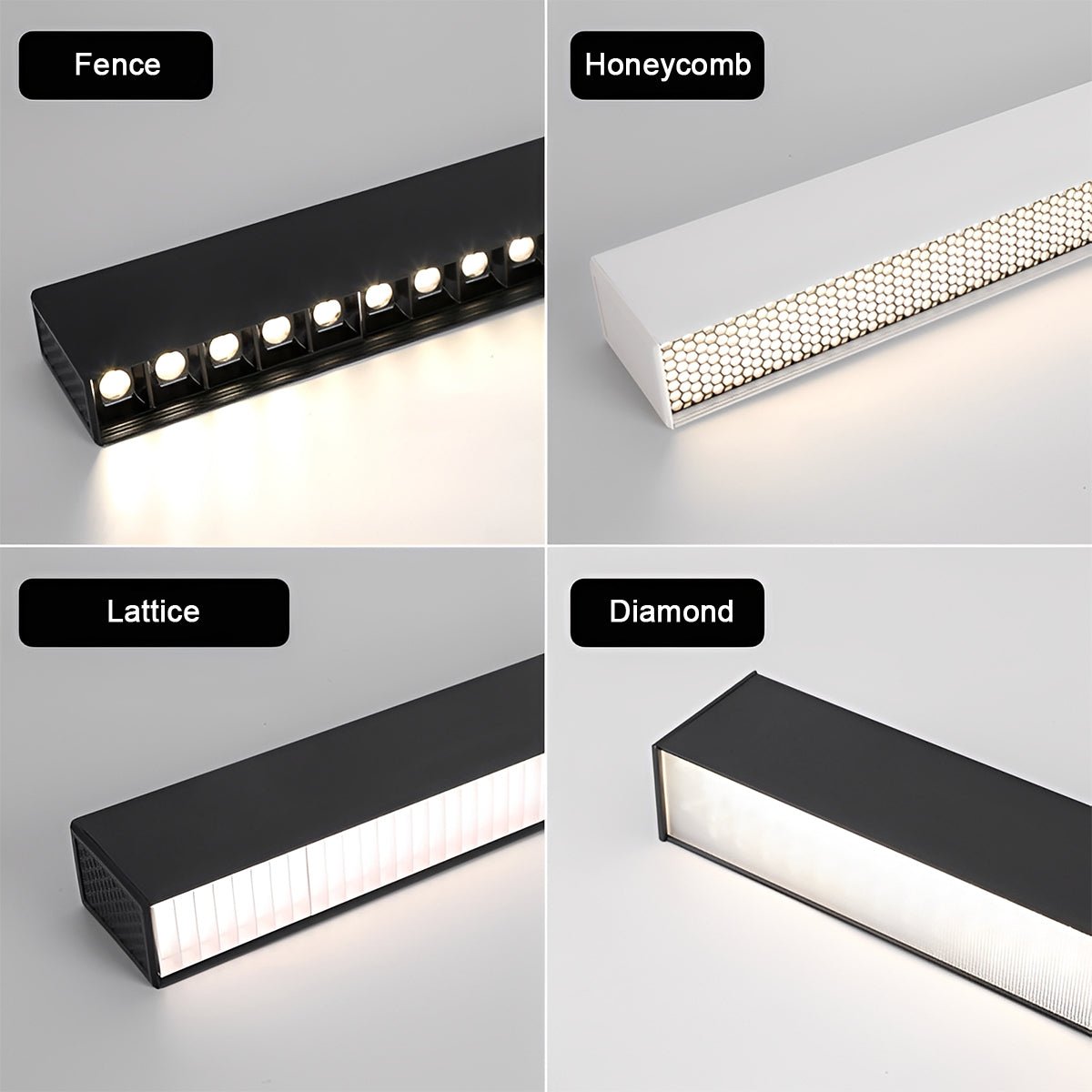 Lavisa - White Modern Minimalist Linear LED Office Pendant Light
