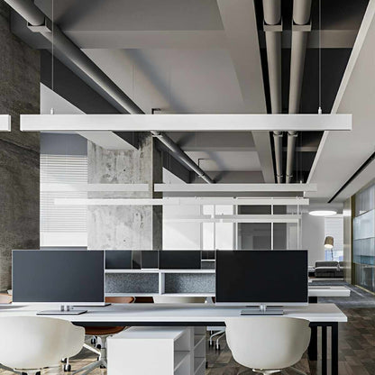 Lavisa - White Modern Minimalist Linear LED Office Pendant Light