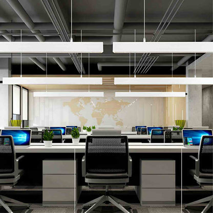 Lavisa - White Modern Minimalist Linear LED Office Pendant Light