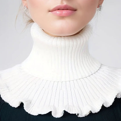 Lavisa - Elegant Knitted Turtleneck Neck Warmer for Women - Detachable Scarf