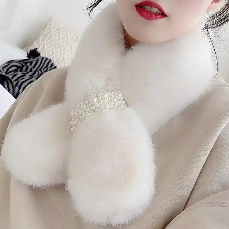 Lavisa - Luxury Faux Fur Pearl Winter Scarf