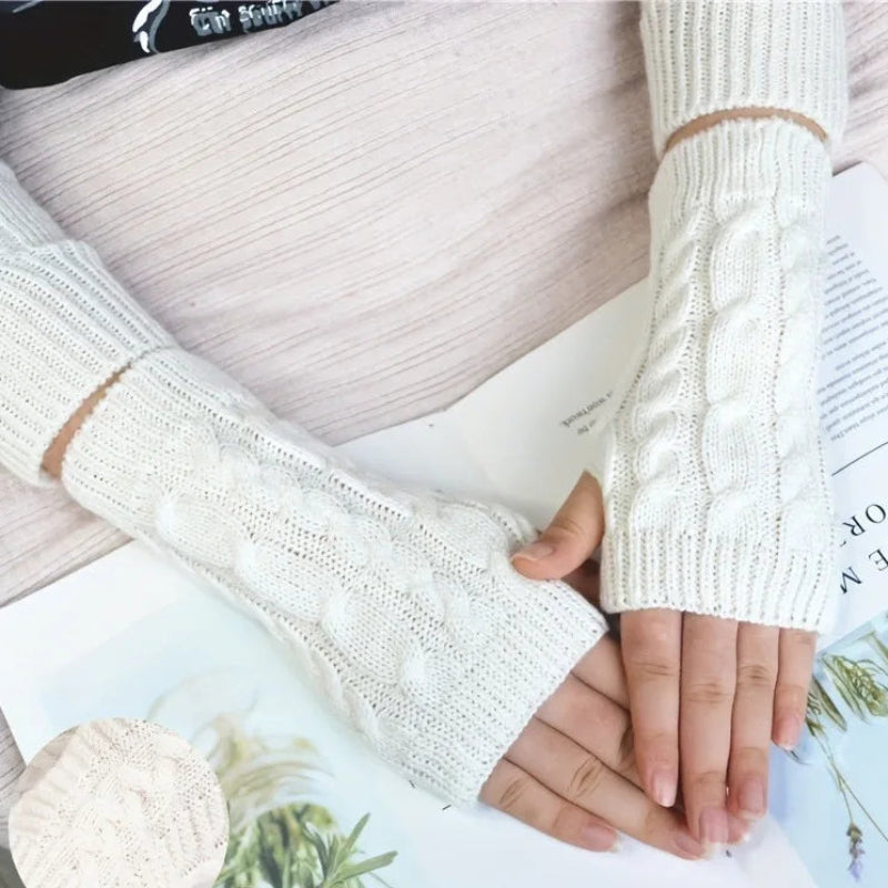 Lavisa - Knit Women's Winter Fingerless Gloves