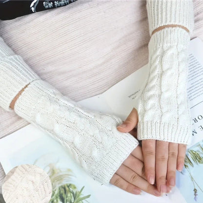 Lavisa - Knit Women's Winter Fingerless Gloves