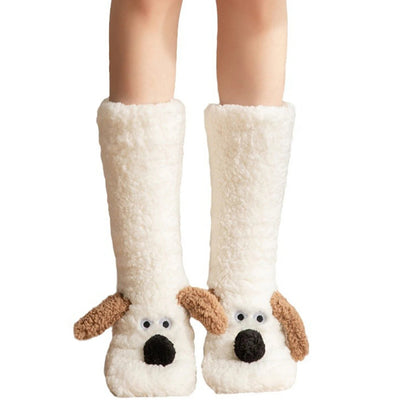 Lavisa - Cute Dog Fuzzy Socks Winter Leg Warmer