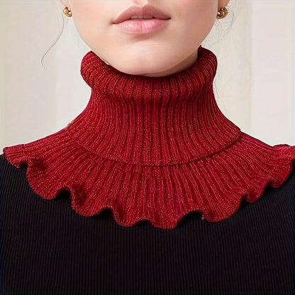 Lavisa - Elegant Knitted Turtleneck Neck Warmer for Women - Detachable Scarf