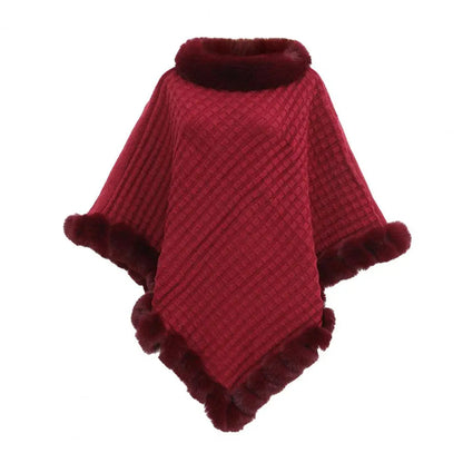Lavisa - Elegant Faux Fur Shawl Cloak