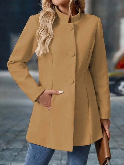 Women's Stand Collar Longline Blazer Jacket - Variant Style 12 | Lavisa