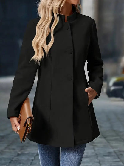 Women's Stand Collar Longline Blazer Jacket - Variant Style 13 | Lavisa