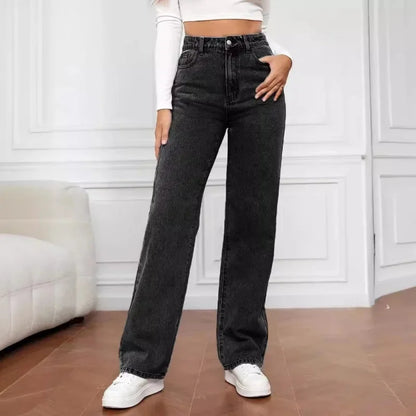 Lavisa - Womens High Waist Wide Leg Denim Jeans