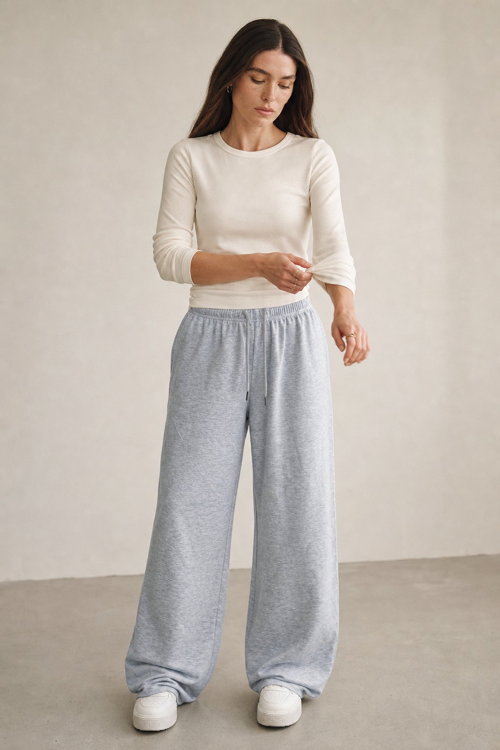 Lavisa - Womens Loose Fit Wide Leg Drawstring Jogger Pants