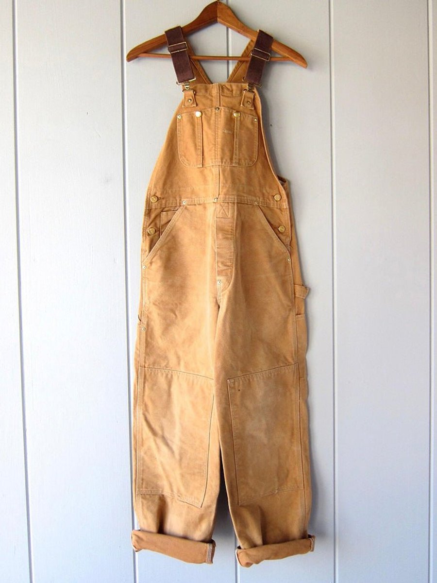 Women's Adjustable-Strap Relaxed-Fit Cotton Bib Overall - Side Angle | Lavisa