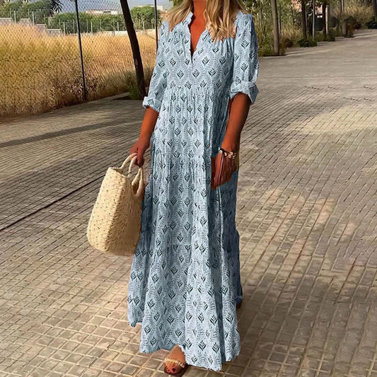 Lavisa - Boho Floral Tiered Maxi Dress