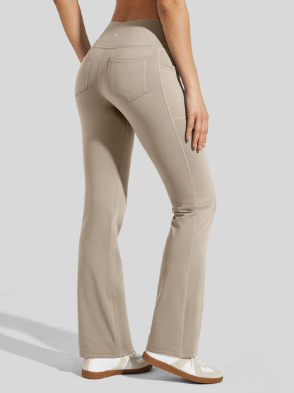 Lavisa - Women's Fleece-Lined Bootcut Yoga Pants - Warm Winter Leggings