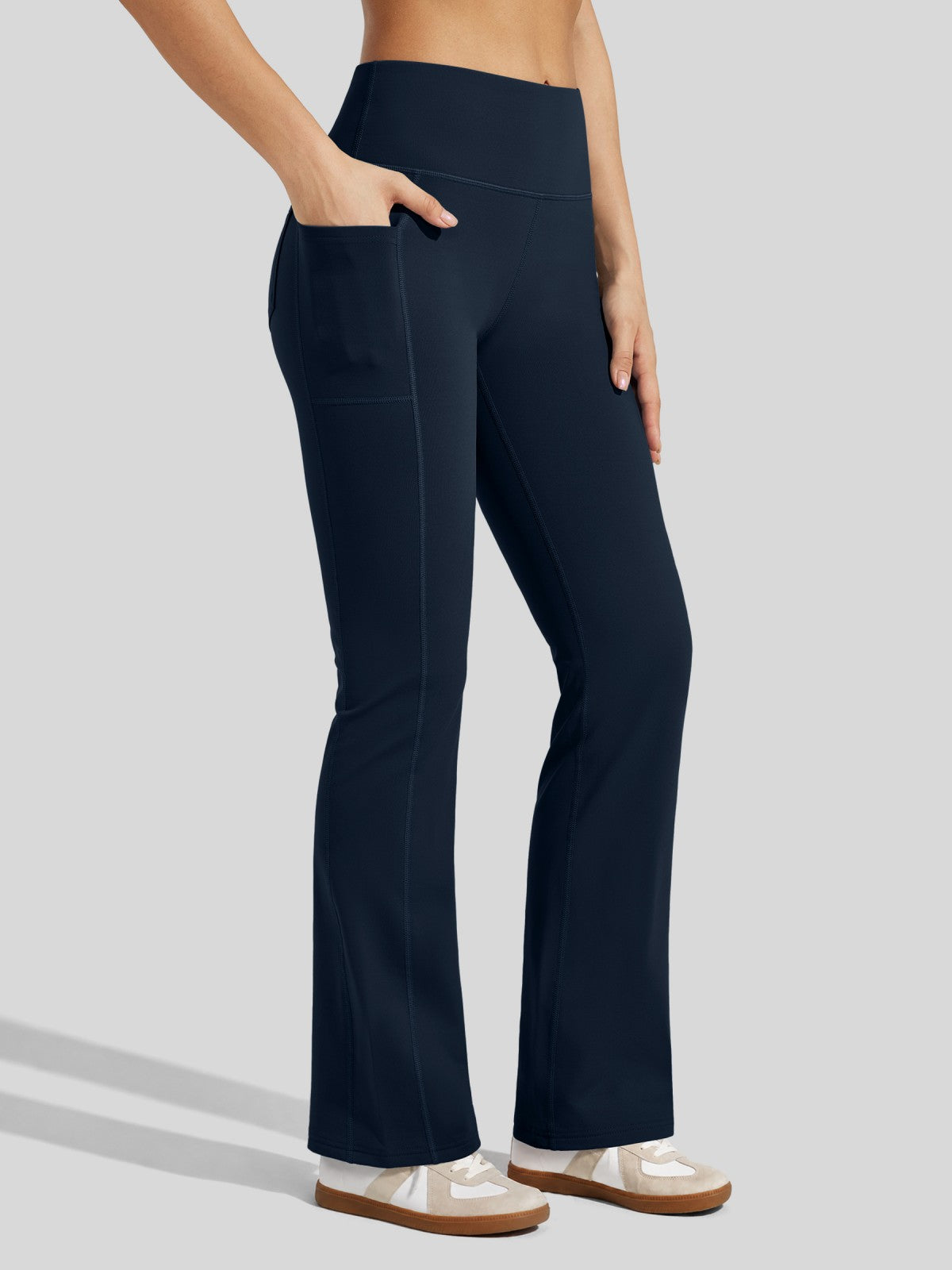 Lavisa - Women's Fleece-Lined Bootcut Yoga Pants - Warm Winter Leggings