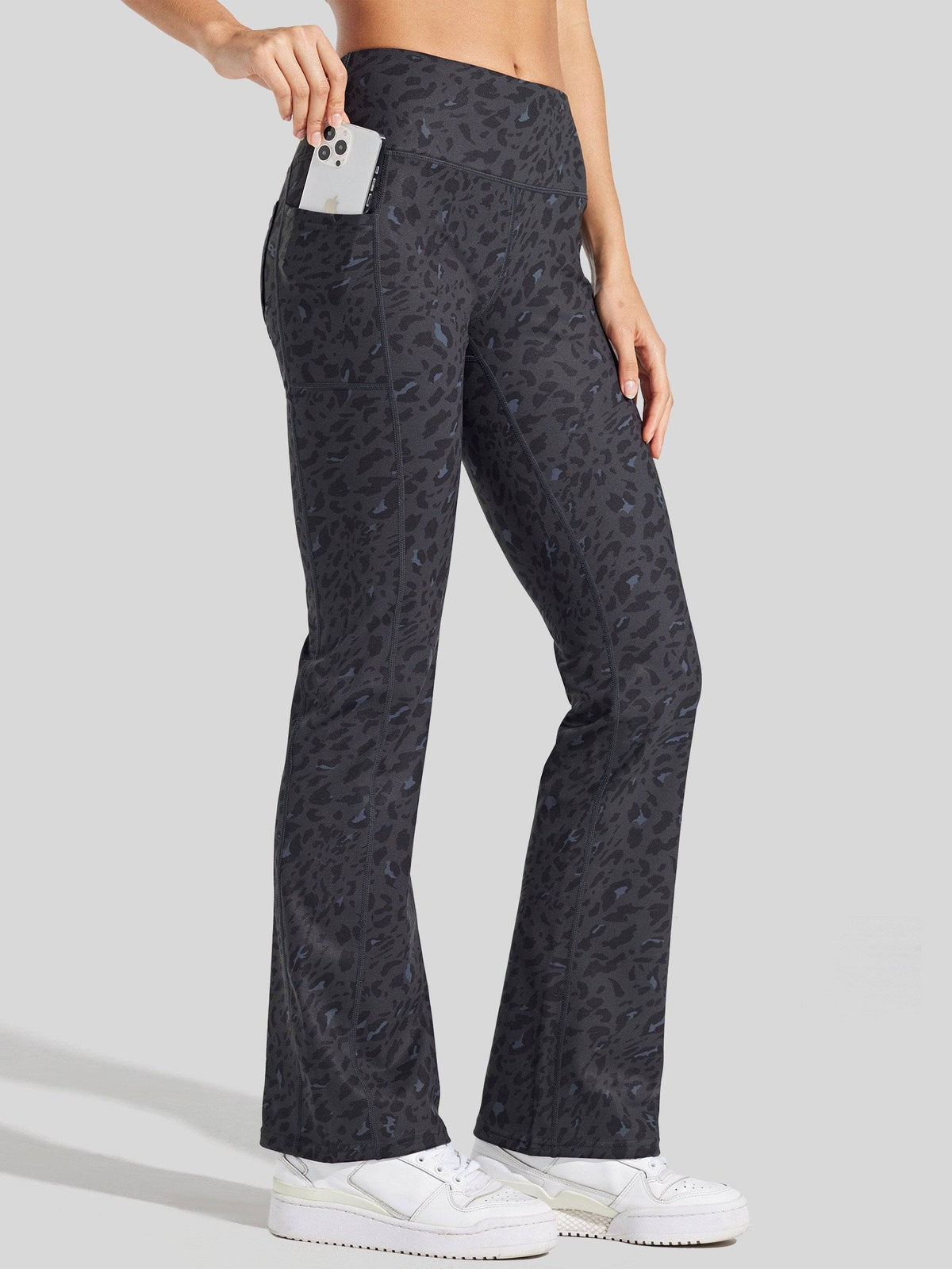 Lavisa - Women's Fleece-Lined Bootcut Yoga Pants - Warm Winter Leggings