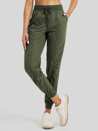 Lavisa - Women's Casual Active Joggers - Quick Dry & Pinstripe