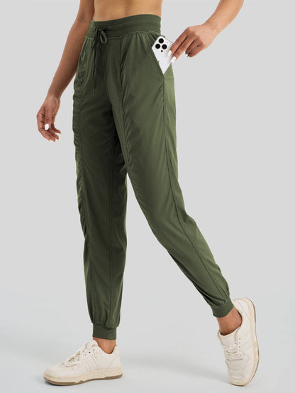 Lavisa - Women's Casual Active Joggers - Quick Dry & Pinstripe
