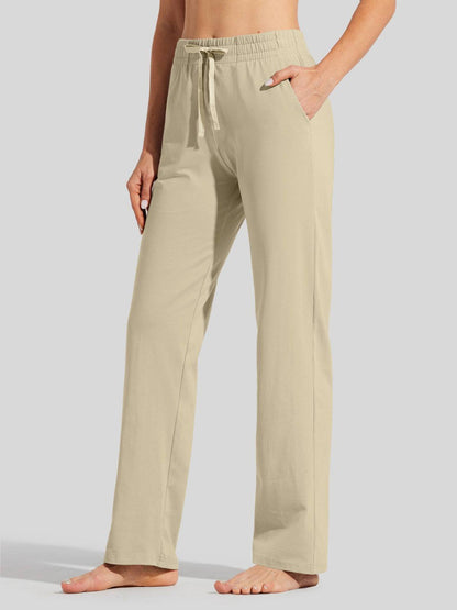 Lavisa - Women's Cotton Blend Straight Leg Lounge Sweatpants