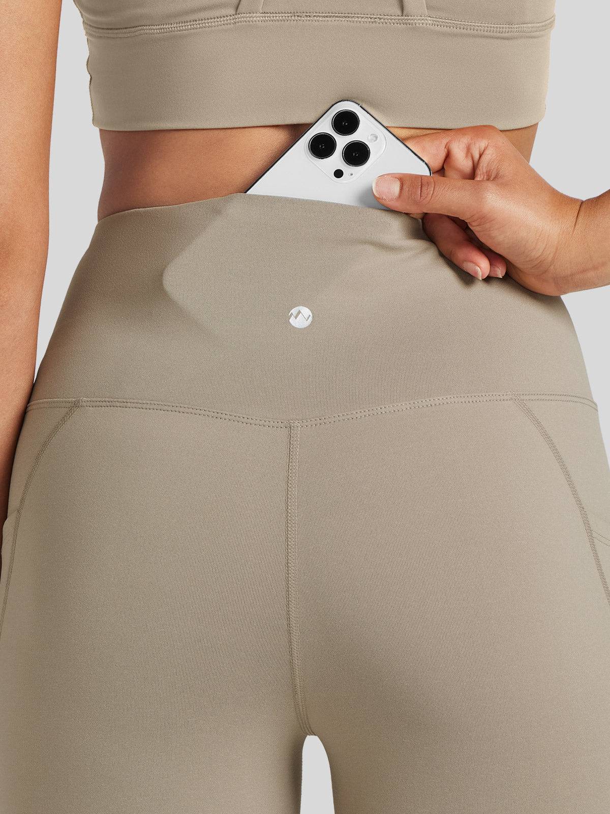 Lavisa - Women's Crossover Flare Yoga Leggings - High Waist & Pockets